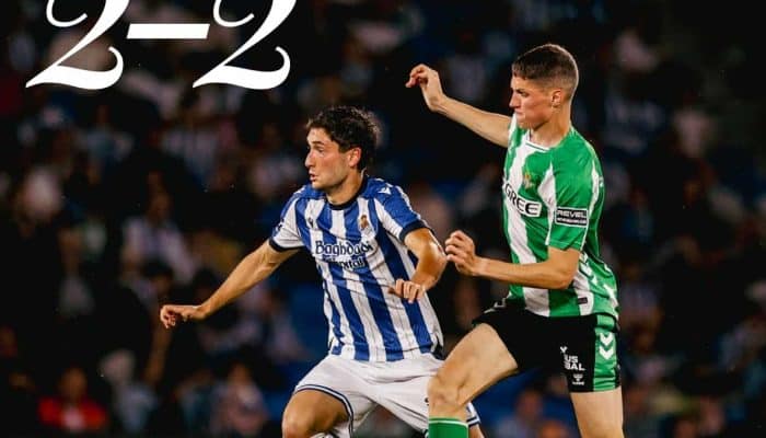 Real Sociedad vs Real Betis Berakhir Imbang 2-2 di LaLiga