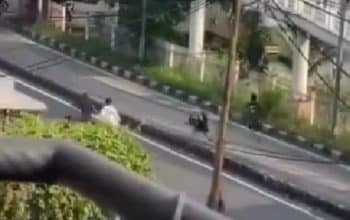 Aksi tawuran di Jalan Gedong Panjang