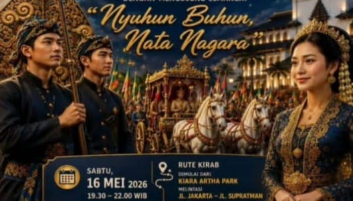 Kirab Budaya Milangkala Tatar Sunda Meriahkan Bandung Sabtu Malam, Saksikan Mahkota Binokasih dan Atraksi Kolosalnya!