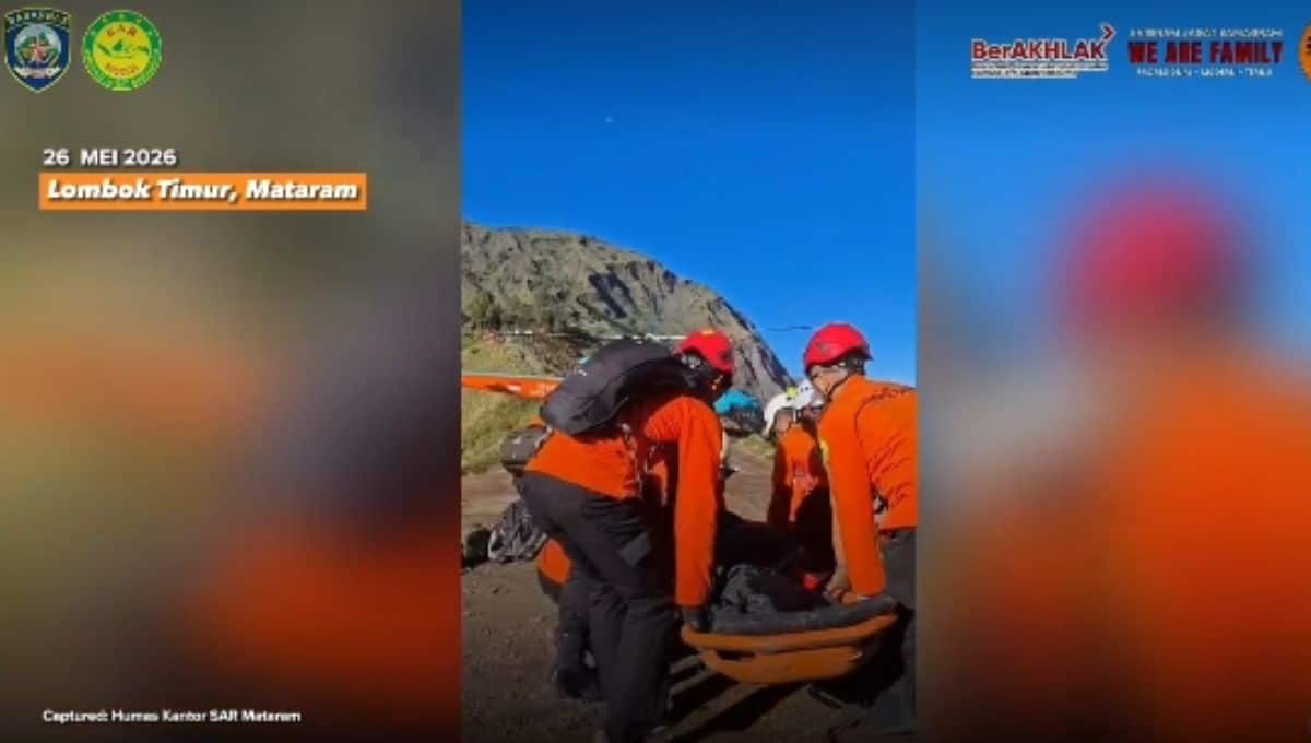 pendaki cedera di Gunung Rinjani