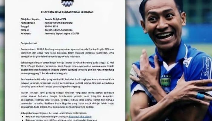 Manajemen Persib Bandung Resmi Melaporkan Persija Terkait Pemukulan Beckham Putra