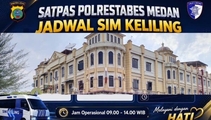 Jadwal Pelayanan SIM Keliling Medan Sabtu, 30 Mei 2026 Cek Lokasi dan Biayanya