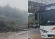 Tebing di Tol Bocimi Longsor, Arus Kendaraan ke Jakarta Sempat Tersendat