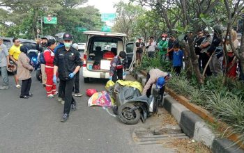 ewas Terlindas Bus di Pasteur Bandung,