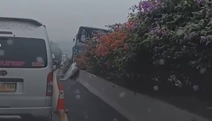 Bus MGI Kecelakaan Tunggal di Tol Cipularang, Begini Kronologi Kejadiannya