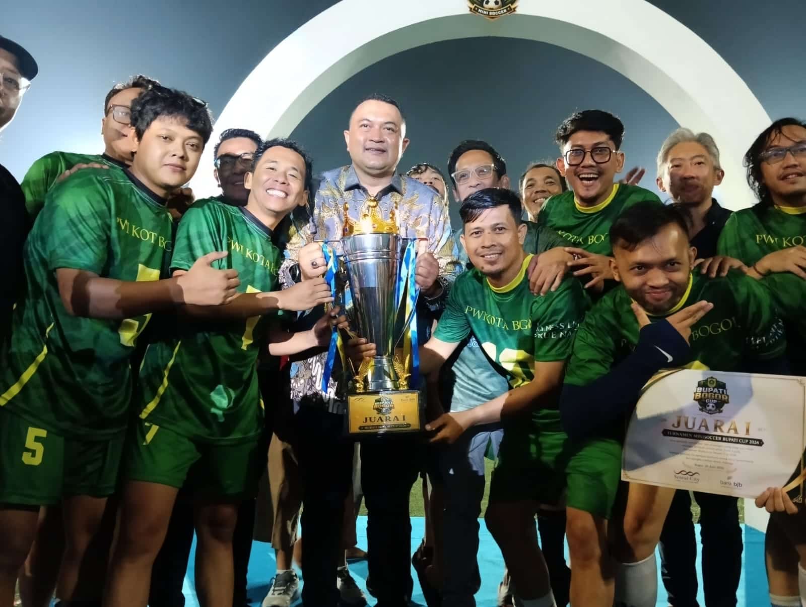 PWI Kota Bogor Juara Mini Soccer Bupati Bogor Cup 2026