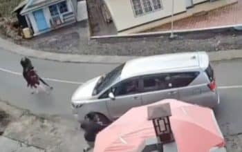 Kuda tabrak mobil di Bromo