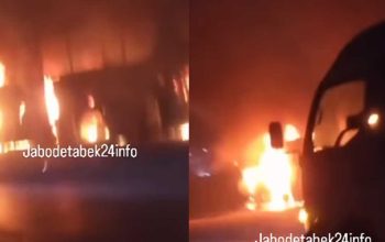 bus terbakar