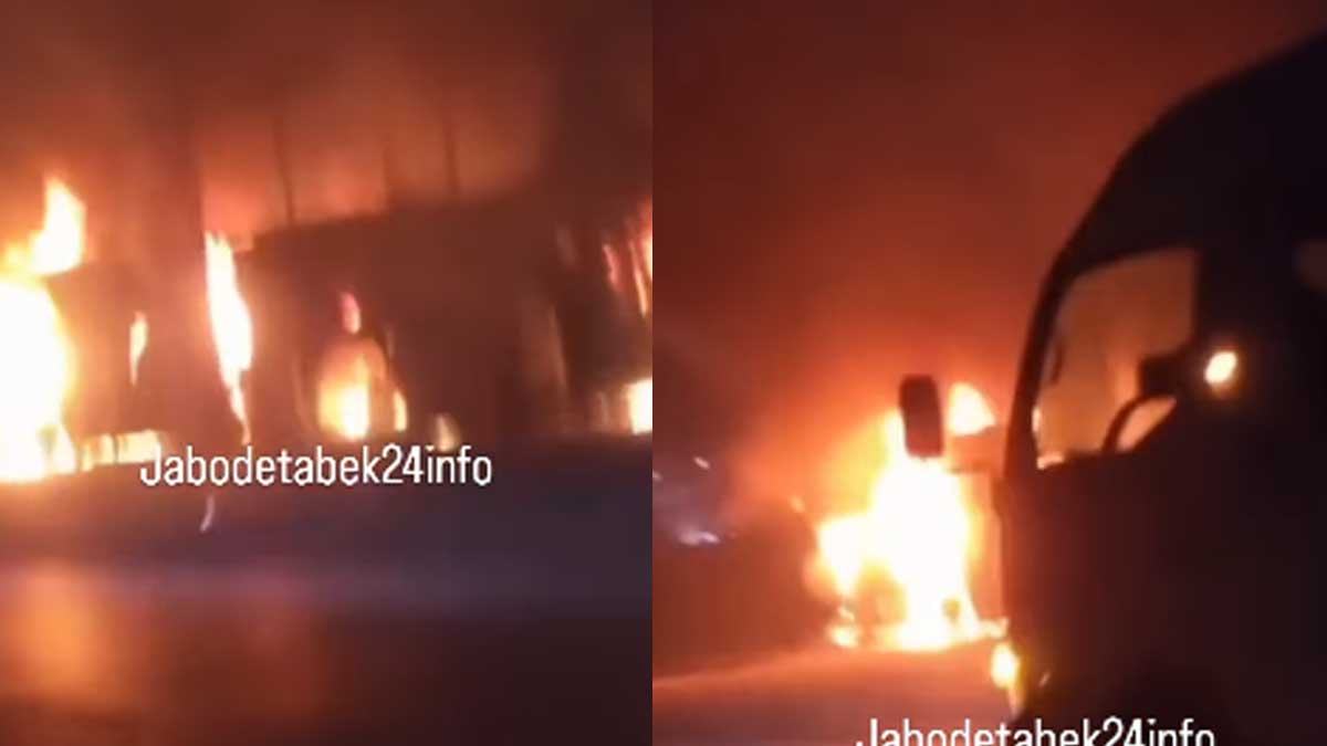 bus terbakar