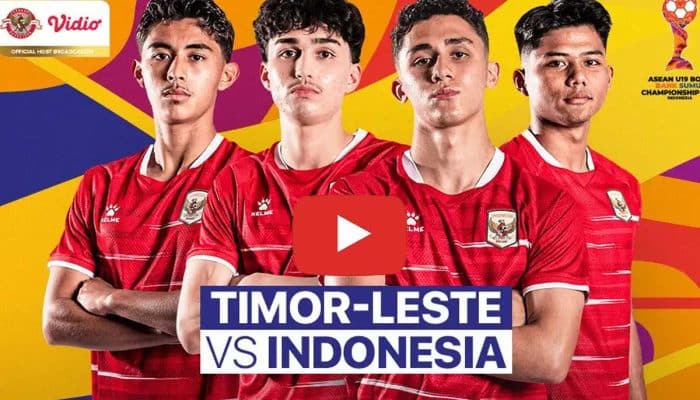 Live Gratis Indosiar SCTV dan Link Live Streaming Laga Timor Leste vs Indonesia Piala AFF U19 malam ini