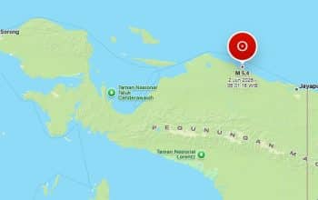 Gempa Magnitudo 5,4 Guncang Sarmi Papua