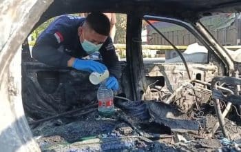 Mobil terbakar (istimewa)