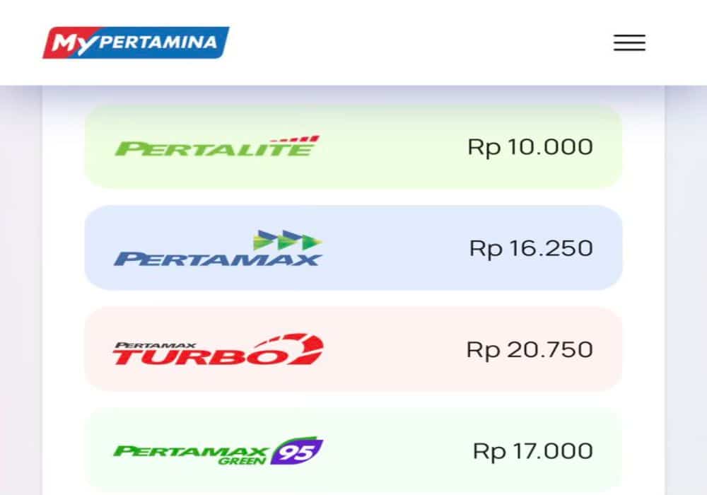 Harga BBM Pertamina