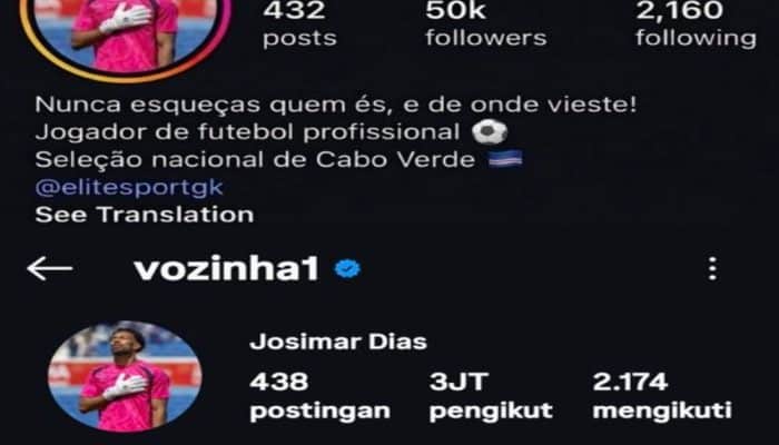 Kiper Tanjung Verde Vozinha Jadi Sensasi Viral, Followers Instagram Meledak dari 50 Ribu ke 3 Juta Usai Lawan Spanyol!