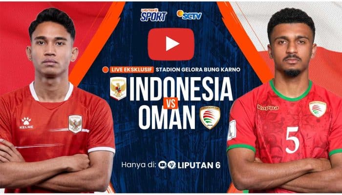 Live Gratis SCTV dan Indosiar, Link Streaming Laga Timnas Indonesia vs Oman Malam ini