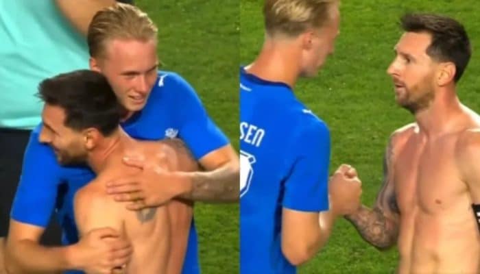 Messi Kaget Saat Dihampiri Putra Mantan Rekan Setimnya, Momen Haru Usai Argentina Kalahkan Islandia