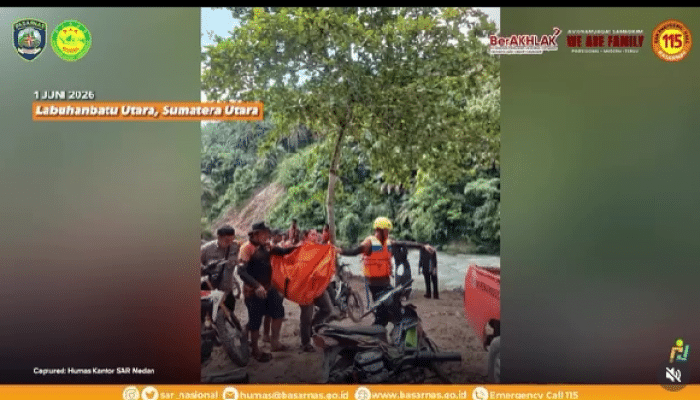 Tragis! Jenazah Bocah Hanyut Sungai Aek Natas Ditemukan, Basarnas Medan Akhiri Pencarian
