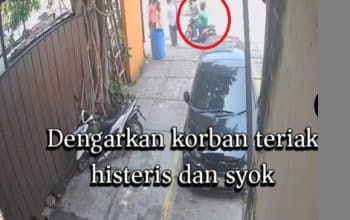 Aksi jambret yang mengenakan jaket ojek online merampas hp milik korban di Benhil, Jakpus.