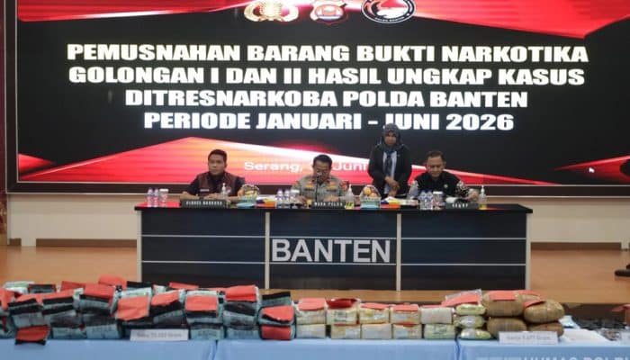 Polda Banten Musnahkan Narkotika Senilai Rp90,5 Miliar, Selamatkan 332 Ribu Jiwa