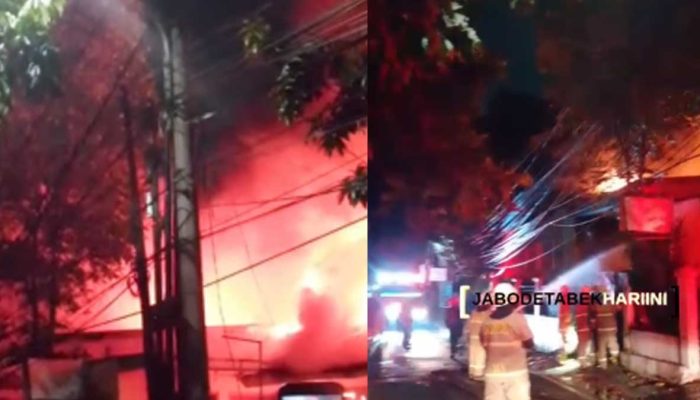 Kebakaran di Cilandak Timur Jaksel Hebohkan Warga, Damkar Kerahkan 19 Unit Pemadam