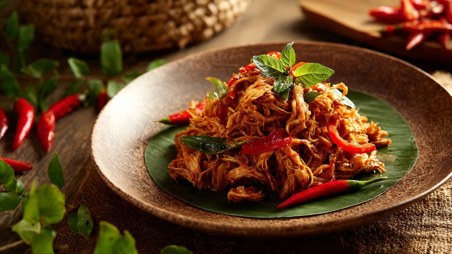 Resep ayam suwir pedas (Meta AI)