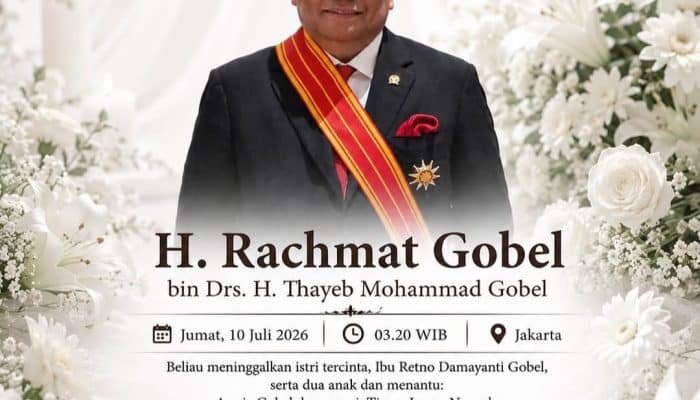 Kabar Duka: Politikus dan Pengusaha Rachmat Gobel Meninggal Dunia