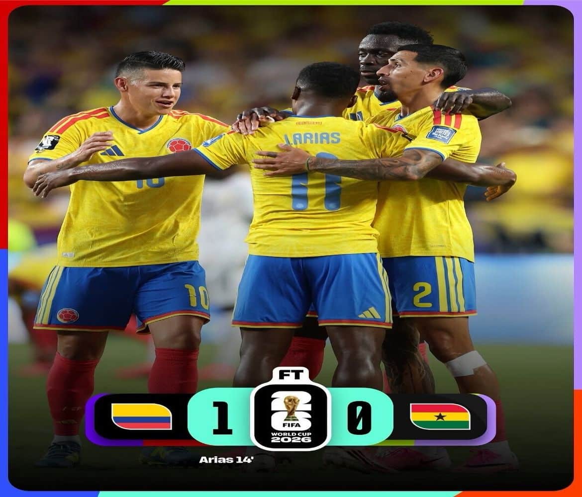Hasil Kolombia vs Ghana 1-0