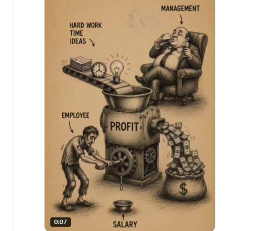 kartun satir karyawan vs bos