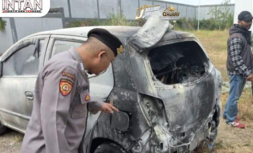 Mobil terbakar di SPBU Samarang Garut