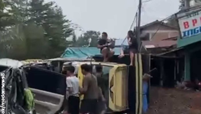 Sopir Truk Galon jadi Tersangka Insiden Kecelakaan Beruntun di Deli Serdang
