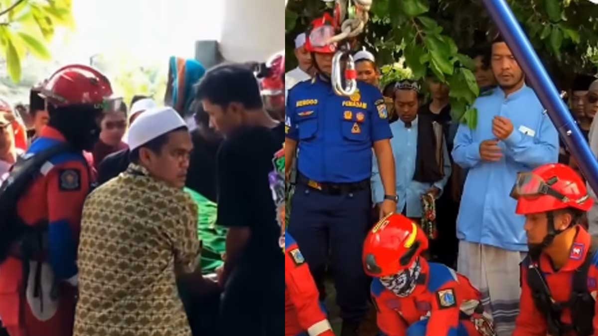 pemakaman warga berbobot 250 kilogram
