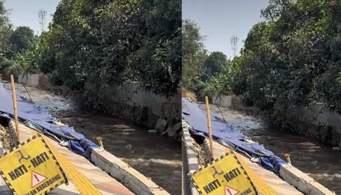 Sempat Viral, Trotoar Amblas di Jalan Raya Sawangan Depok Segera Diperbaiki