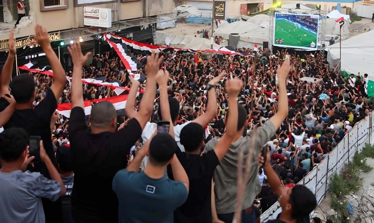 warga gaza nobar piala dunia 2026