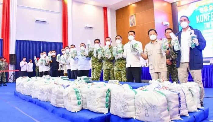 TNI AL Musnahkan 1,36 Ton Ketamin Hasil Pengungkapan dari Kapal MV King Sun