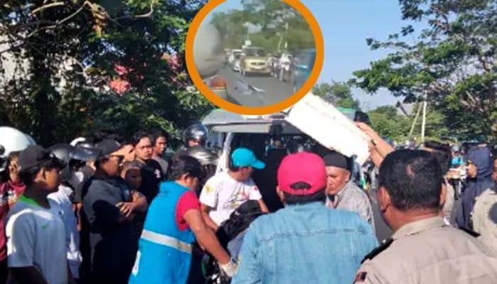 Masih Berseragam Sekolah Pelajar Gresik Tewas Tertabrak Mobil Avanza saat Jatuh Naik Sepeda Motor
