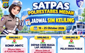 Jadwal Perpanjangan SIMLING Polrestabes Medan Khusus Hari Sabtu, 24 Oktober 2026